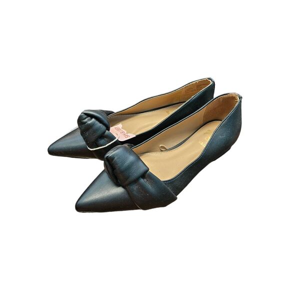 SAM & LIBBY Black Flats Size 8 Top Knot NEW TAGS - Picture 2 of 9